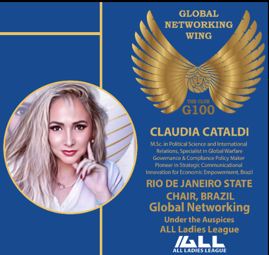 Claudia Cataldi Entra para o G100: Uma das 100 Mulheres Mais Influentes do Mundo