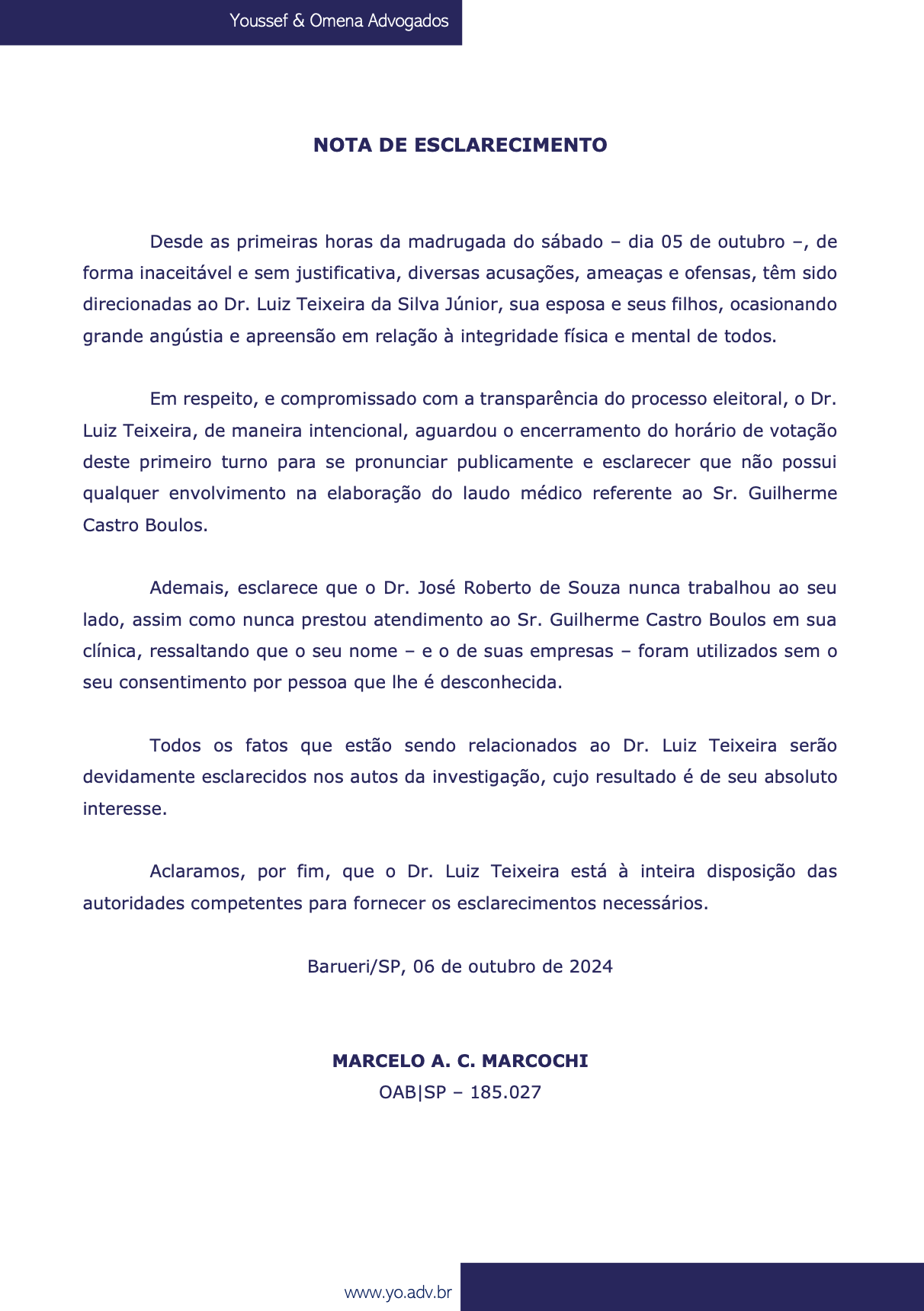 Reprodução Instagram @dr.luiz.teixeira