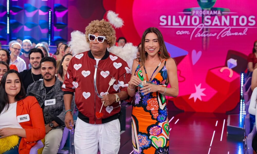 Liminha e Patricia Abravanel no Programa Silvio Santos - Crédito da Foto: Gabriel Cardoso / SBT