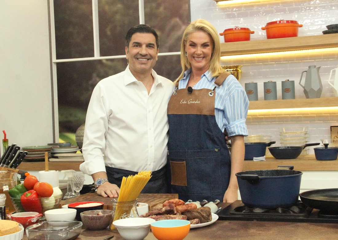 Ana Hickmann e Edu Guedes no Programa “Fica Com a Gente” - Foto: RedeTV!