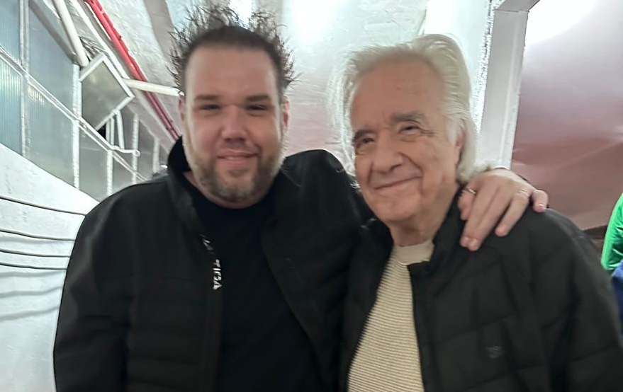 Rodrigo Leal e maestro João Carlos Martins - Crédito da Foto: Divulgação