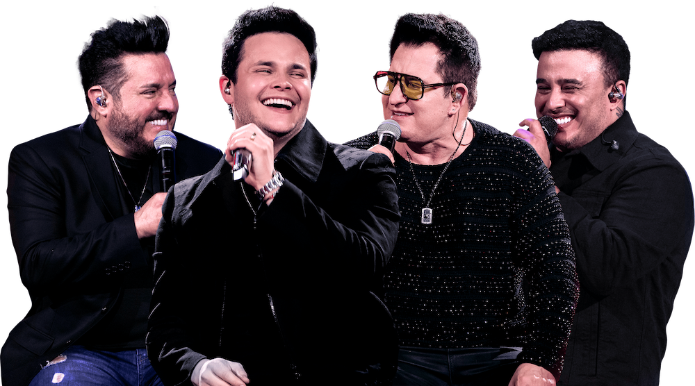 Matheus e Kauan com Bruno & Marrone - Crédito da Foto: Jhonnathas Franco / Divulgação