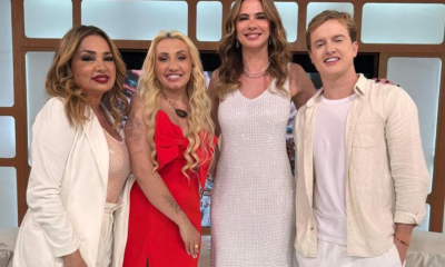 Nani Venâncio, Chaline Grazik, Luciana Gimenez e Aaron Tura - crédito: Divulgação / RedeTV!