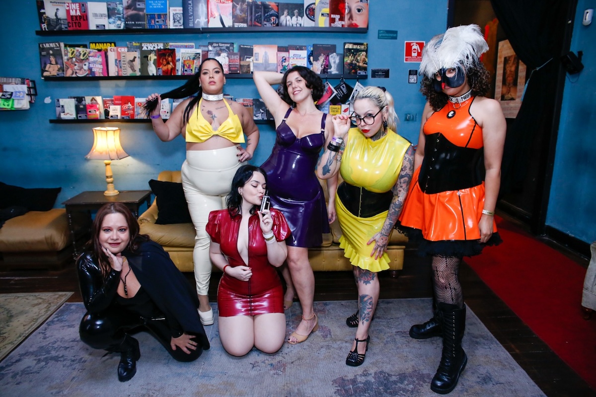 Sacerdotisa Anax Bruxa, Pri Melancia, Louise Marcada (Club Rubber), Fada, Madame Fermans e Harleen Jack Napier (BDSM Luxury) | Foto: Thiago Duran