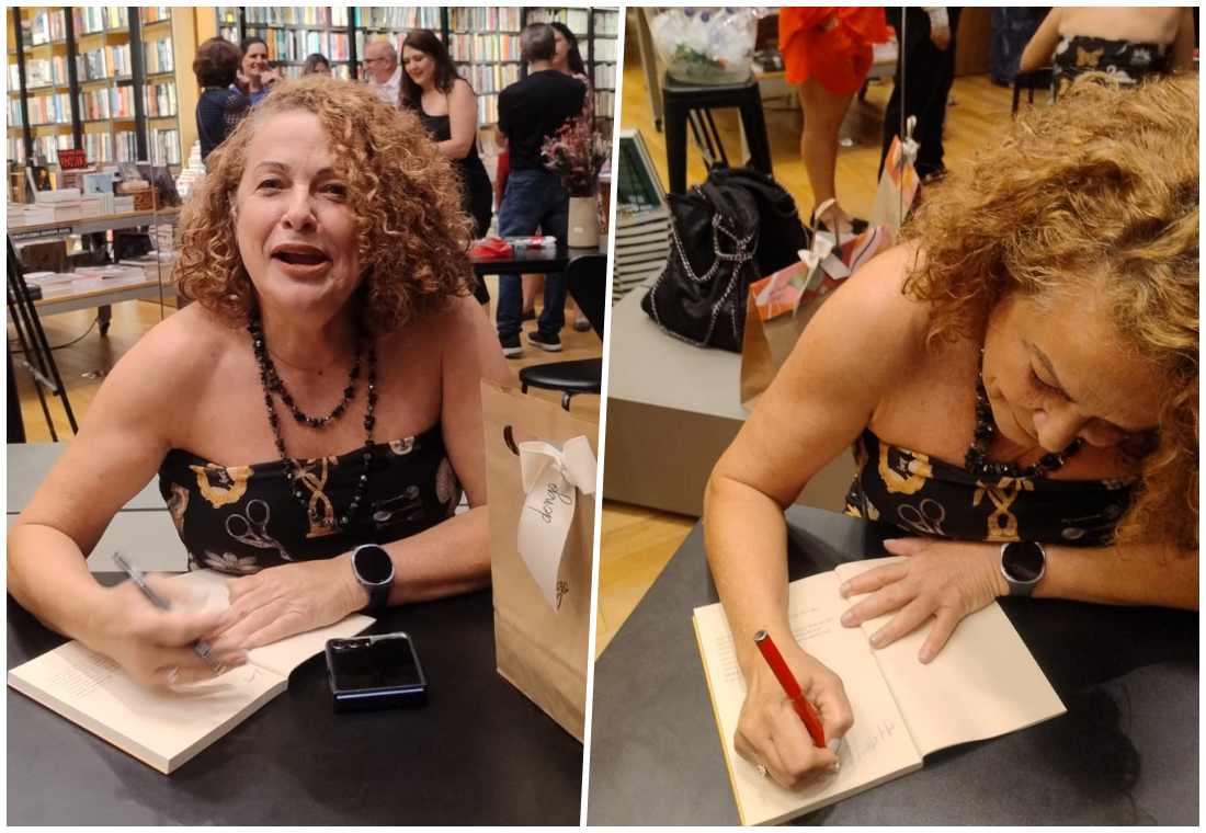 Ana Costa na sessão de autógrafos do Livro A Tríade do Futuro