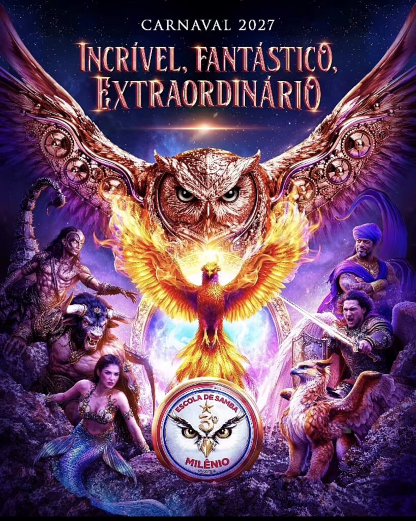 Logo do Enredo Carnaval 2027 da Estrela do Terceiro Milênio