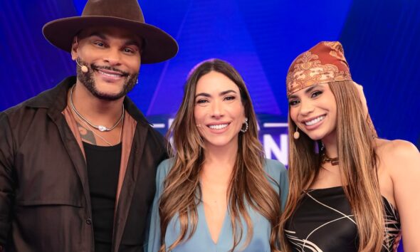 Lexa e Tony no Programa Silvio Santos com Patricia Abravanel - Foto: Gabriel Cardoso / SBT