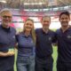 Mauro Beting, Nadine Basttos, Tiago Leifert e Alexandre Pato - Foto: Divulgação / SBT