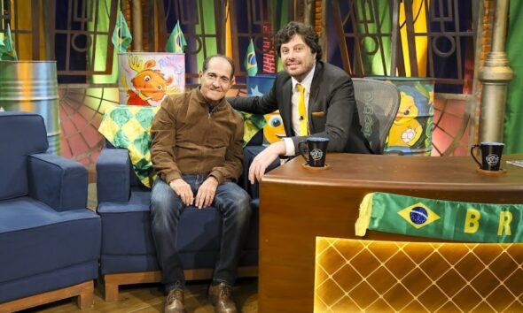 Muricy Ramalho e Danilo Gentili - Foto Lourival Ribeiro / SBT