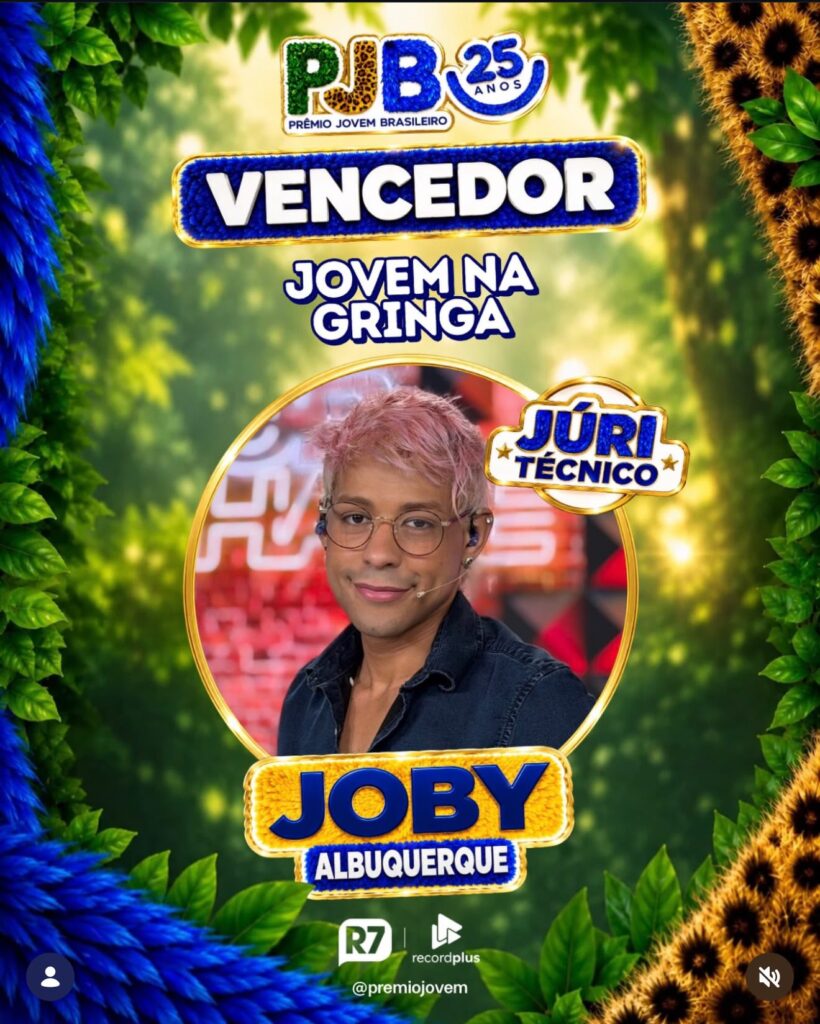 Joby conquista o Prêmio Jovem Brasileiro